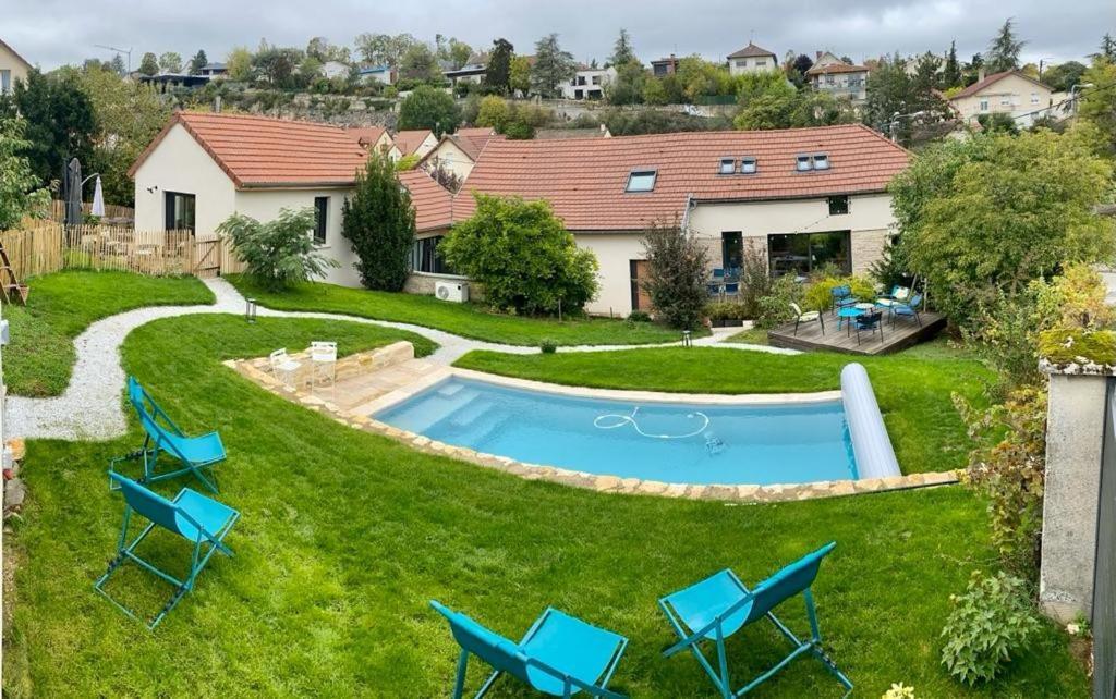 Proche Centre Ville, Gite 4 Etoiles Avec Piscine Digione Esterno foto